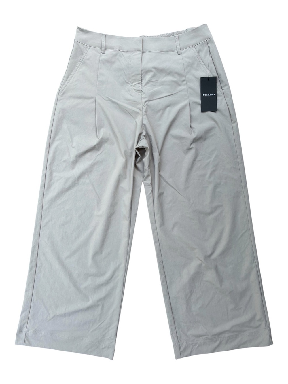 New Fabletics Pleated Tan Wide Leg Pants